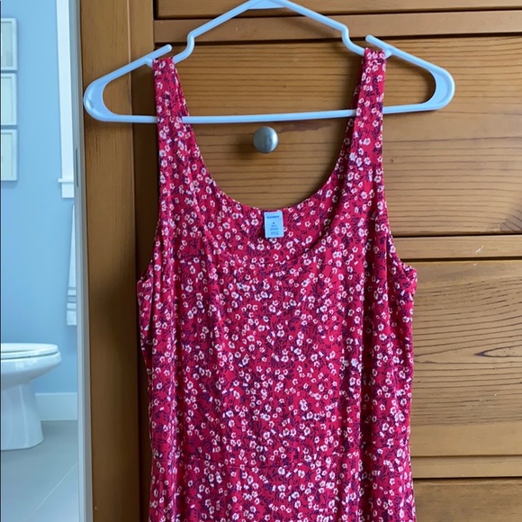 Old Navy Fit & Flare A-line Pink Floral Tank Dress - Picture 2 of 5